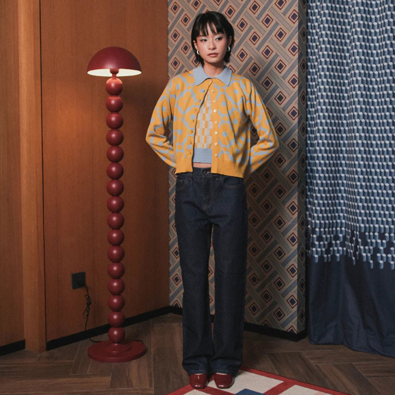 Mia Knit Cardigan Frosty Lemon - Kyrra