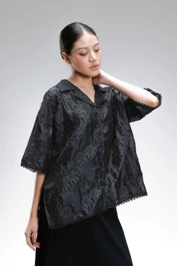 Pansy Shirt Black - Aumone