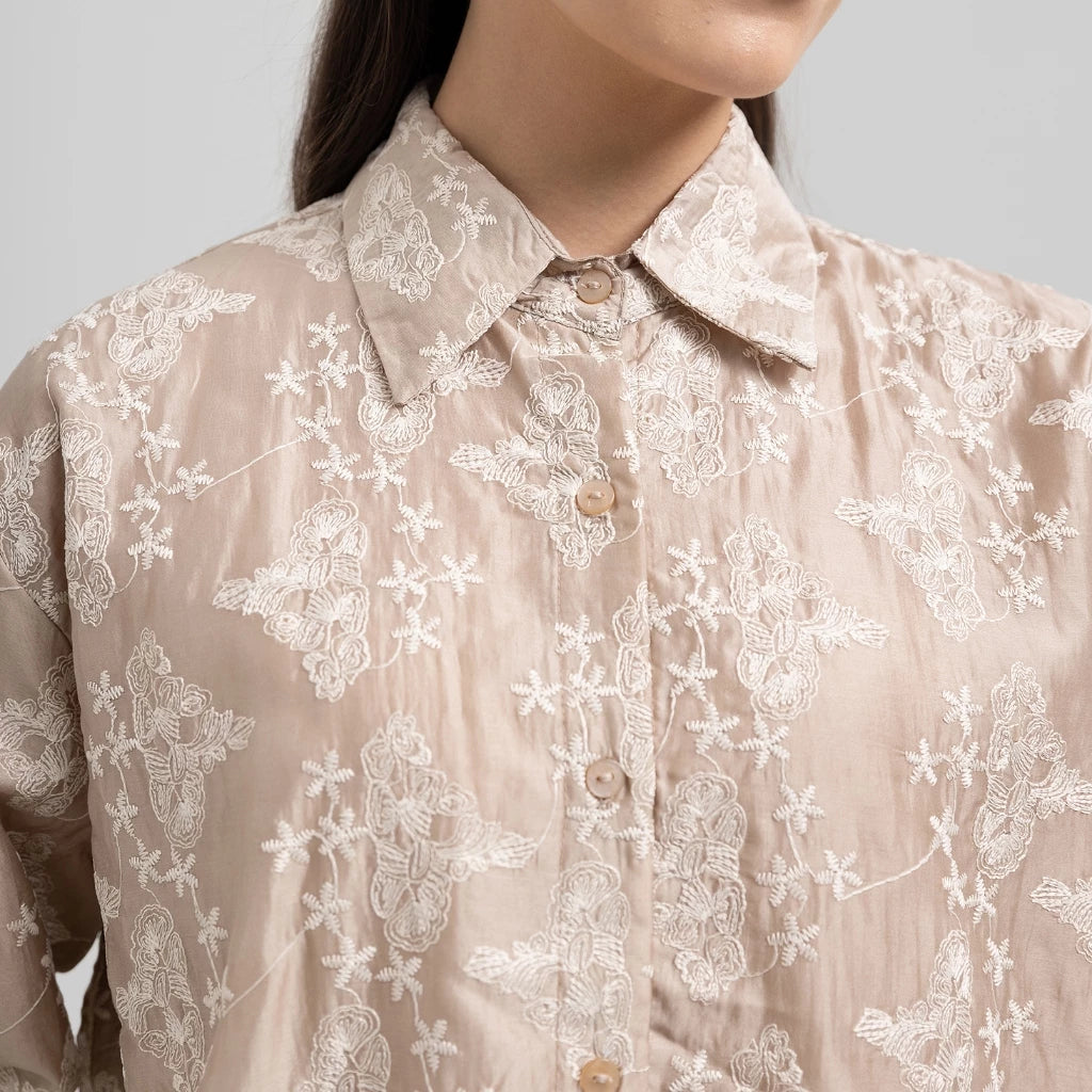 Serica Oversize Shirt Creme - Aumone