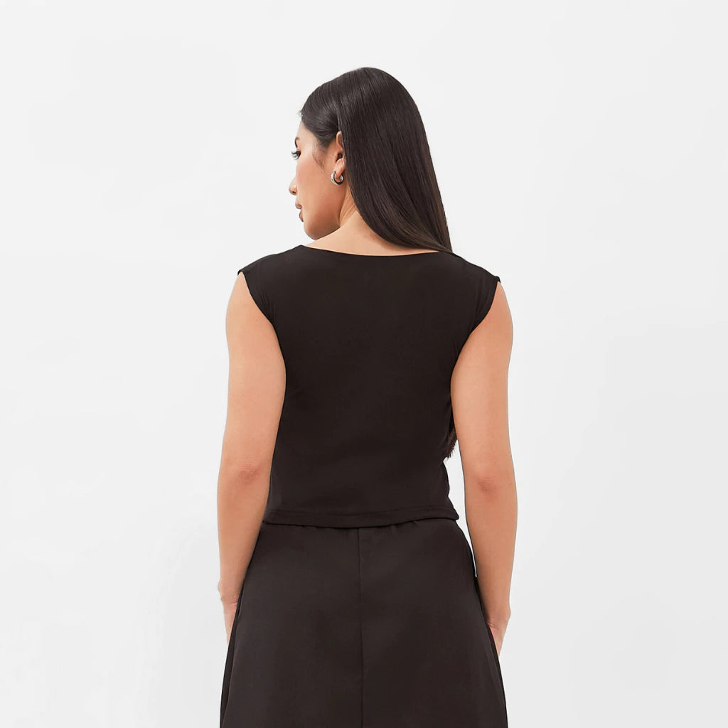 Liora Eyelet Sleeveless Top - Isoos Studios