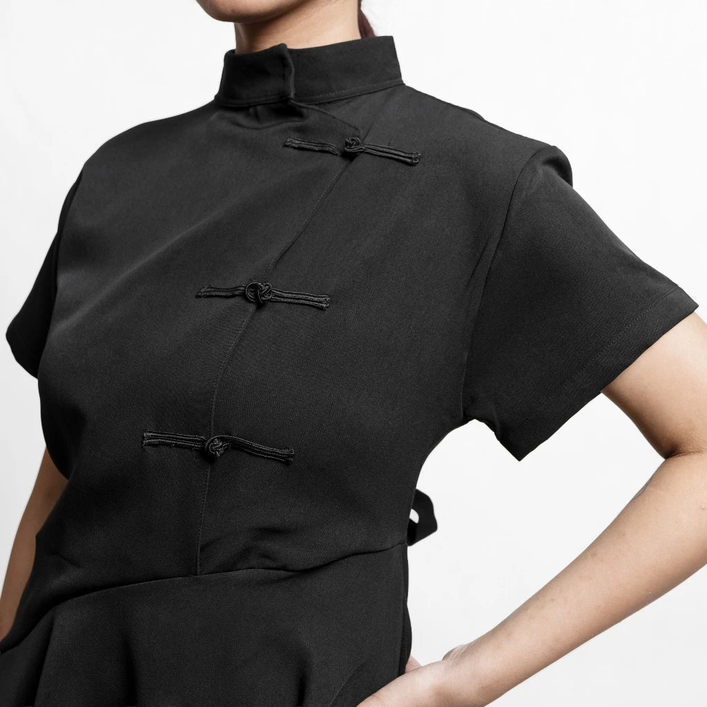 Ciel Midi Dress Black - Isoos Studios