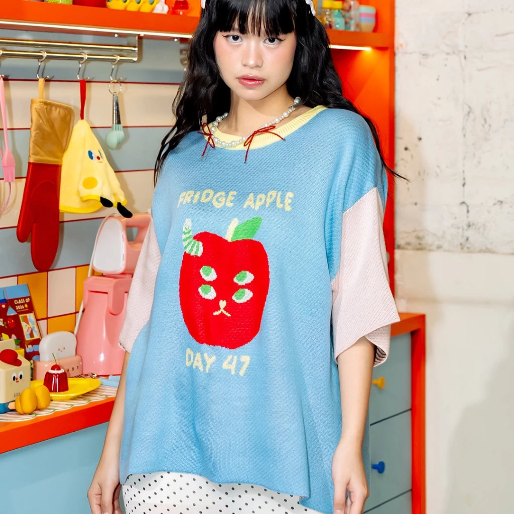 Fridge Apple Knitted T-Shirt - Oh.Irv