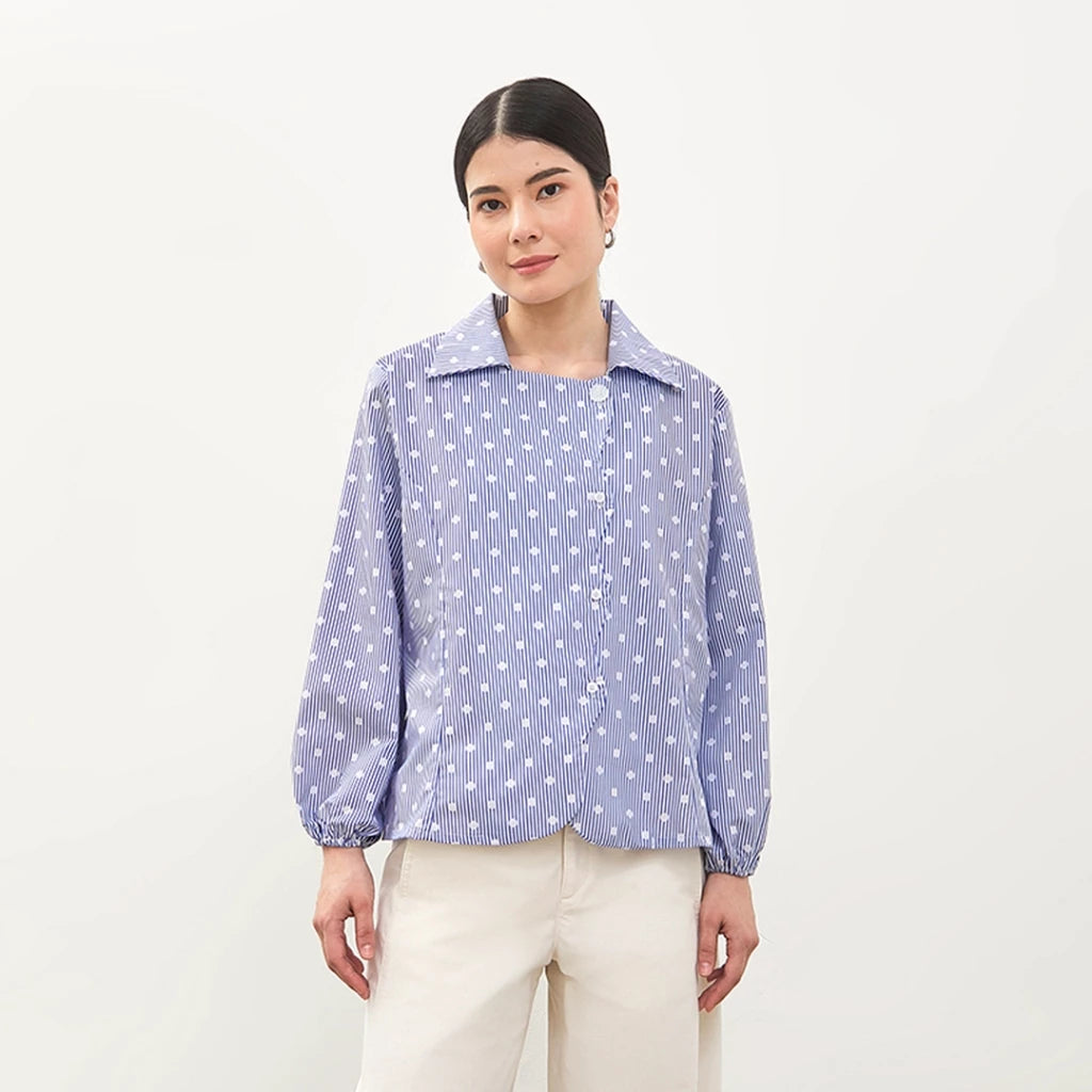 Alexa Shirt Longsleeve Polkadot - Curato Market