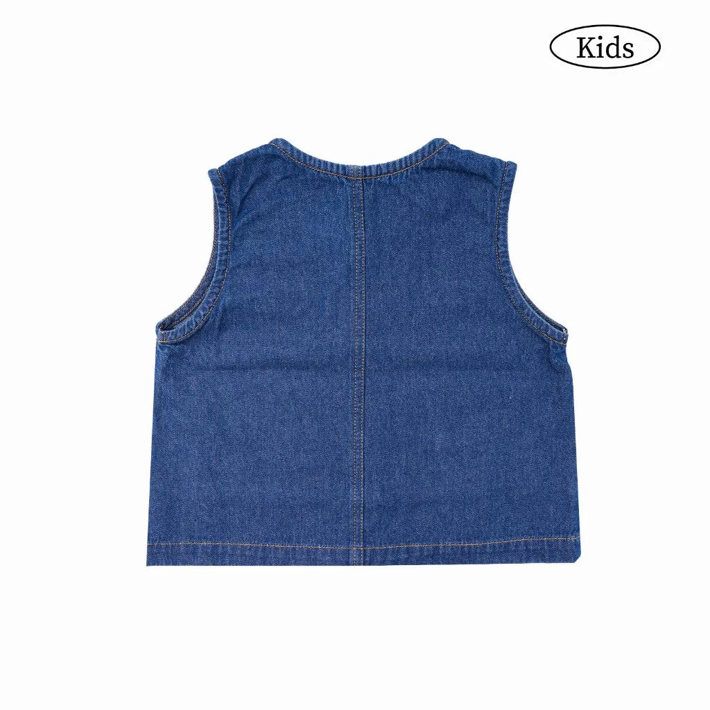 HGL Bambini - Mistral Vest Washed Indigo - W.Essentiels Primavera