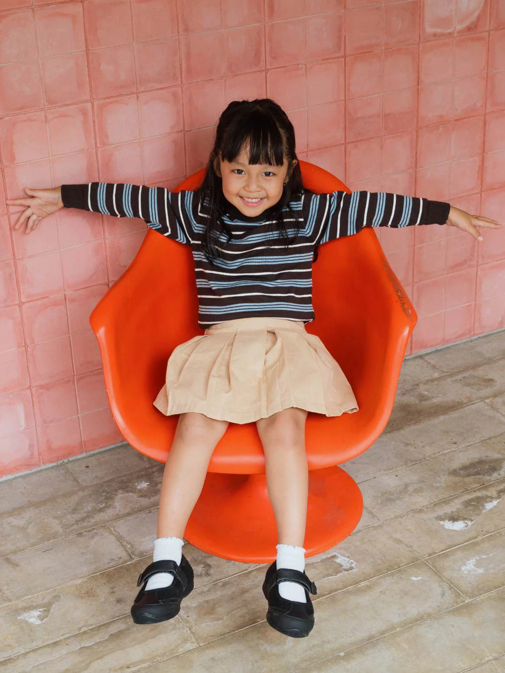 HGL Bambini - Kreva Sweater Dark Brown - Krem