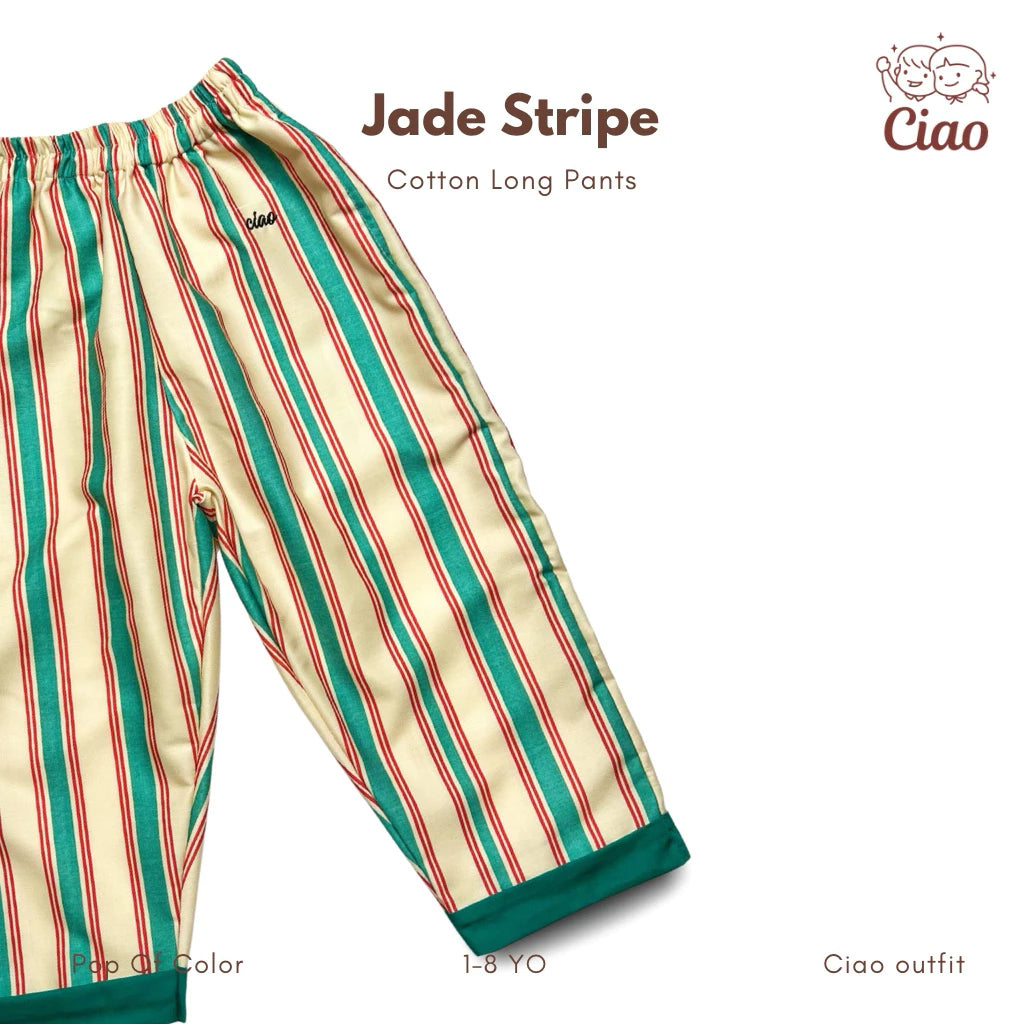 HGL Bambini - Jade Stripe Cotton Longpants - Ciao