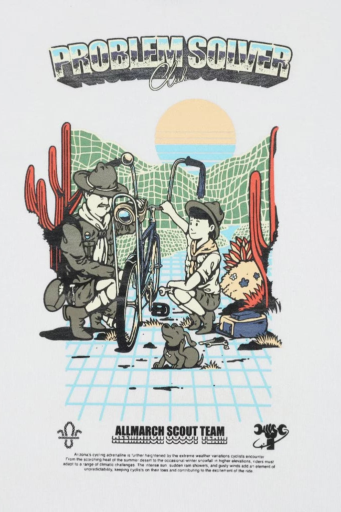 Problem Solver Ringer T-Shirt White - All March