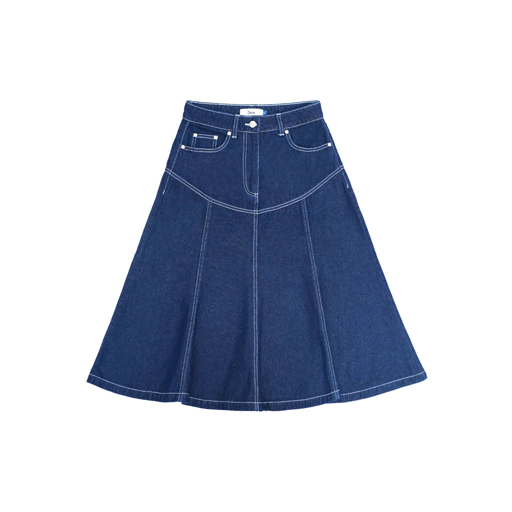 Freya Flared Denim Skirt - Daile
