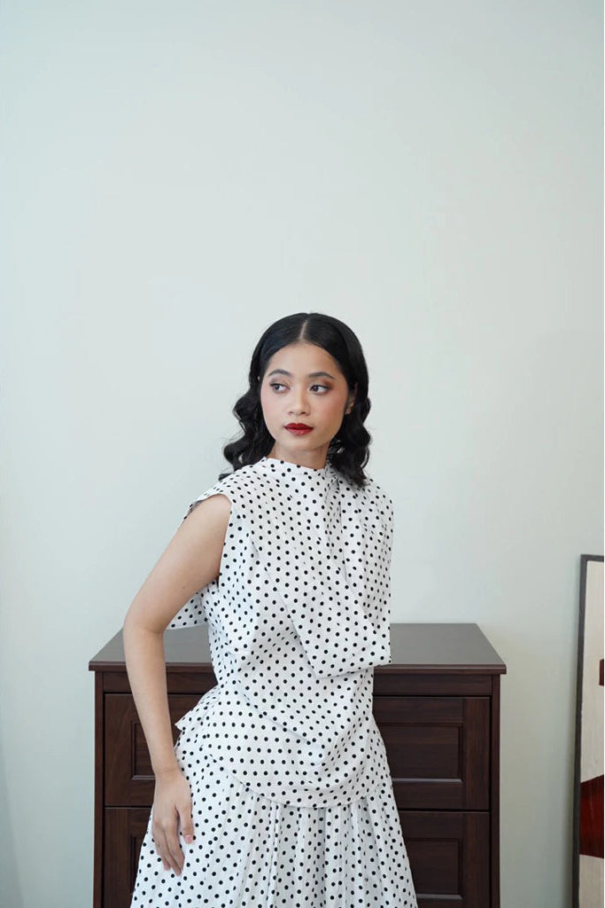 Dotty Top White Polkadot - Jinzu