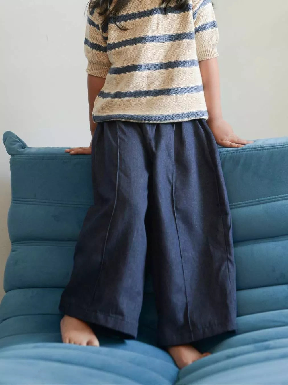 HGL Bambini - Denim Lining Pants Kids Navy - Krem