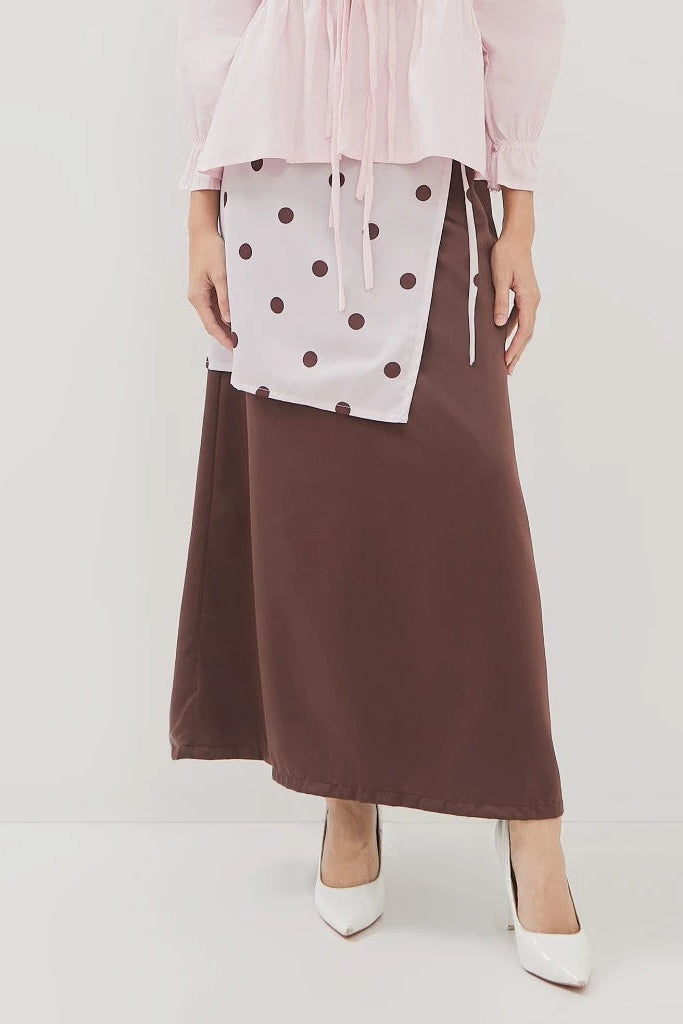 Annie Ribbon Skirt Coffe - Vintage House