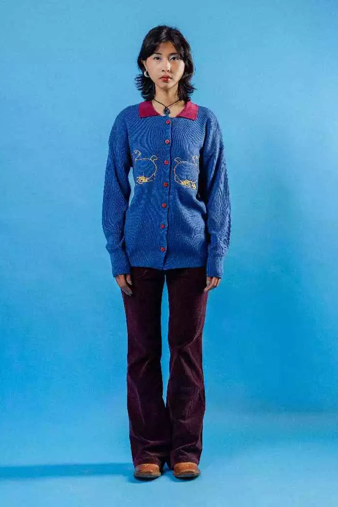 Elara Cardigan Blue - Bertjorak