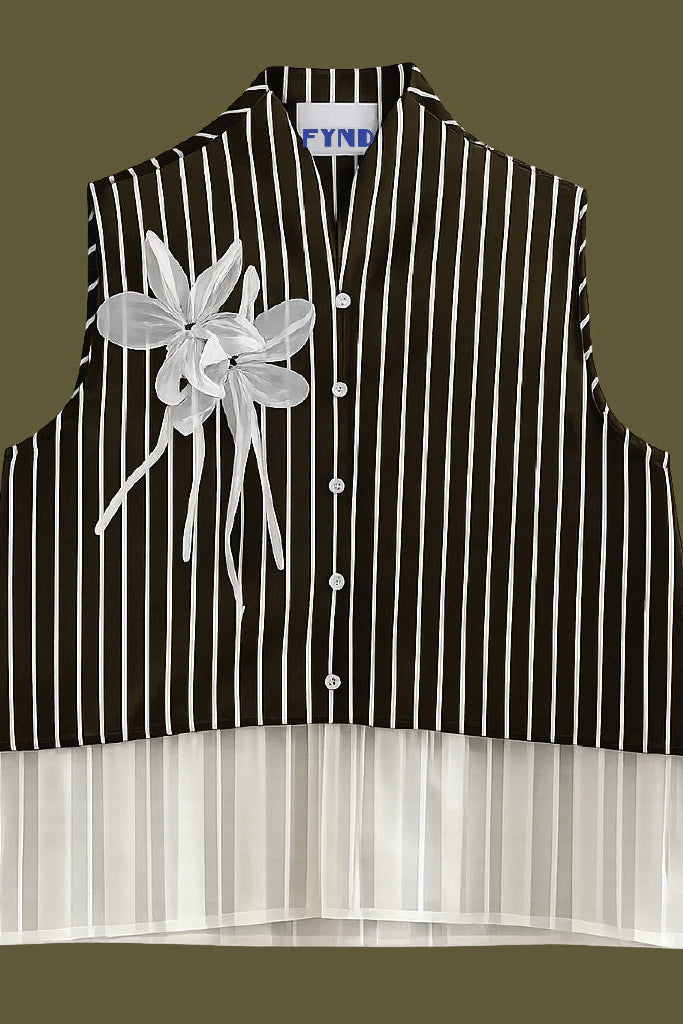 Neisya Top Olive & Cream - Fynd