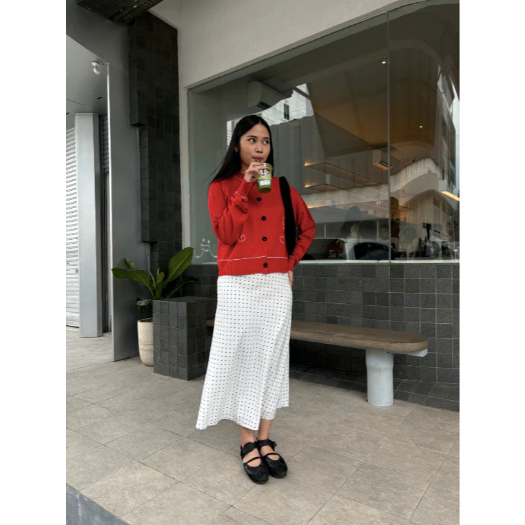 Amory Red Cardigan - Eotes