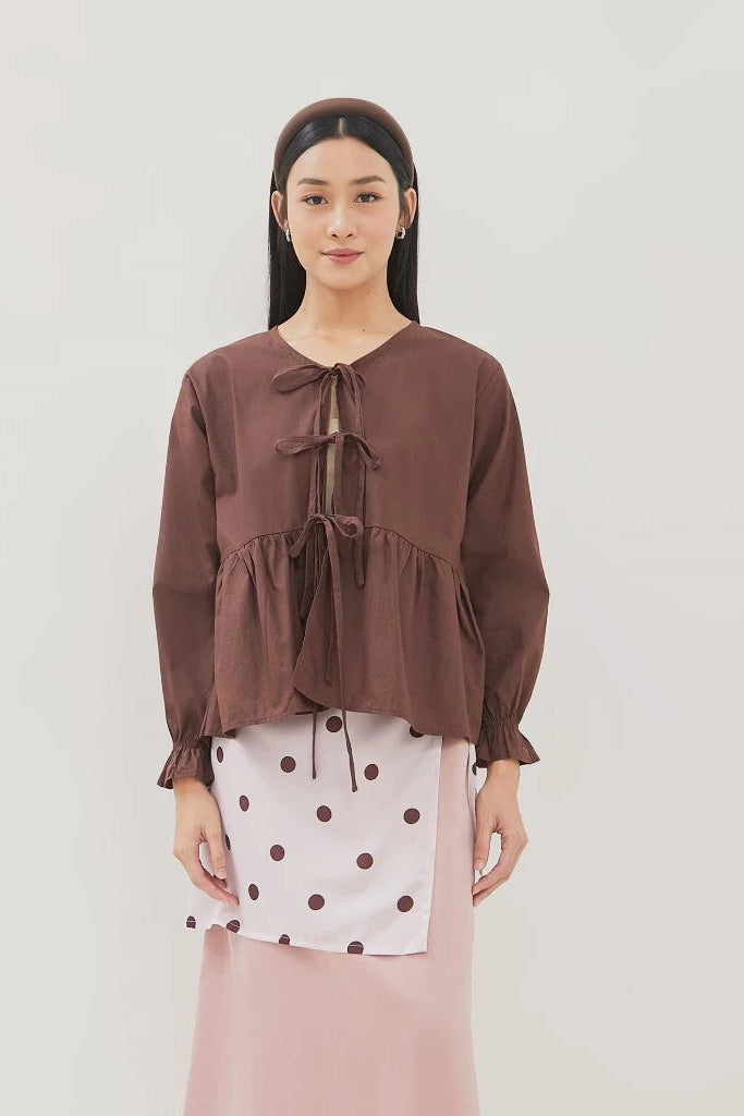 Lily Shirt Coffe - Vintage House