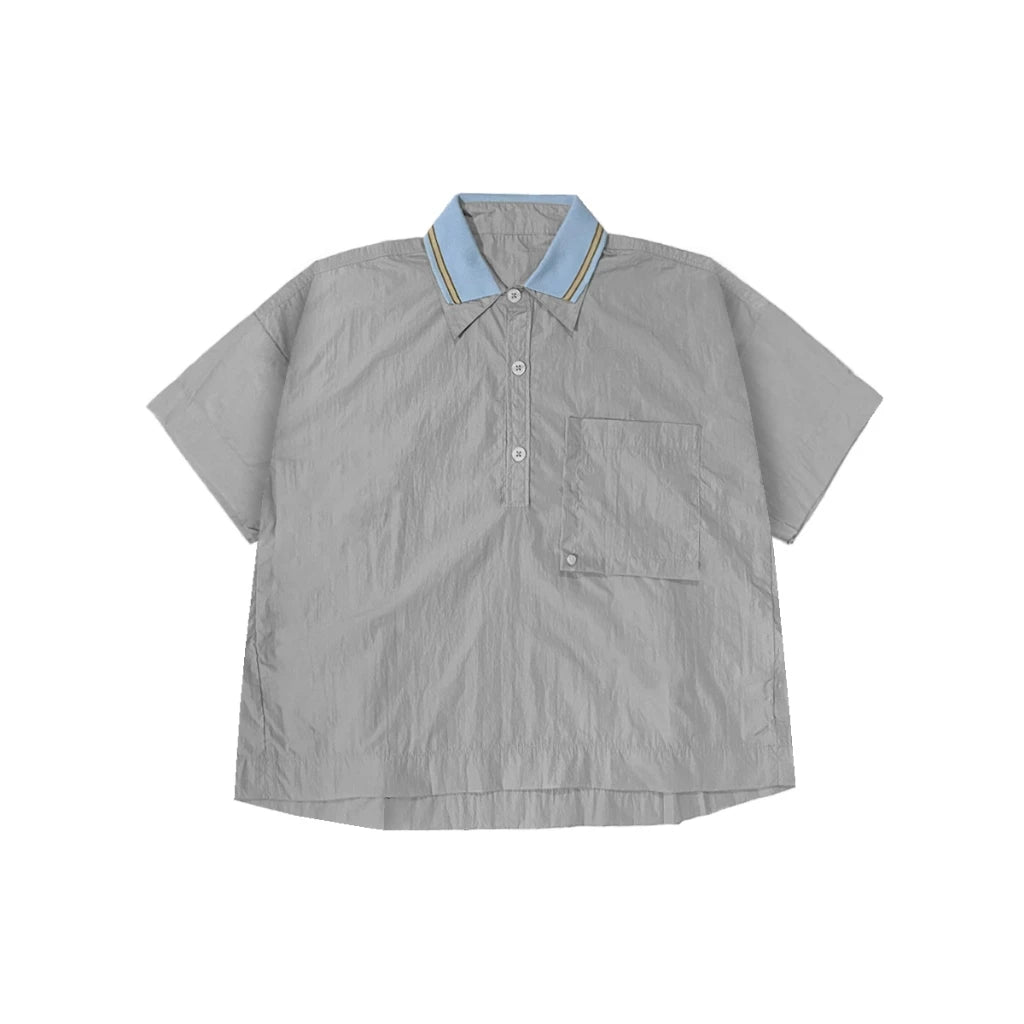 Cruze Double Collar Polo Shirt Gray - Hunting Fields