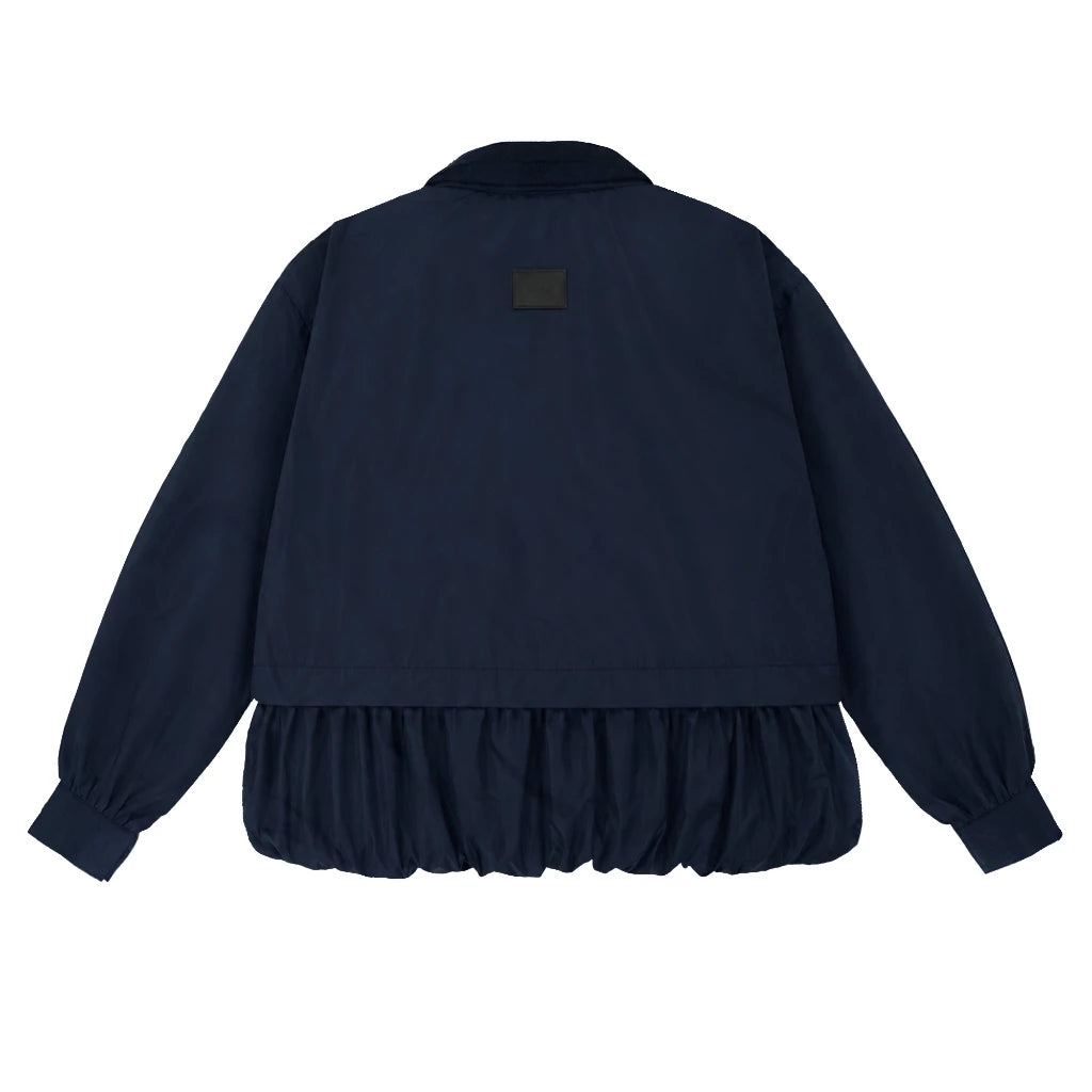 Rhodes Ruffled Hem Jacket Navy - Hunting Fields