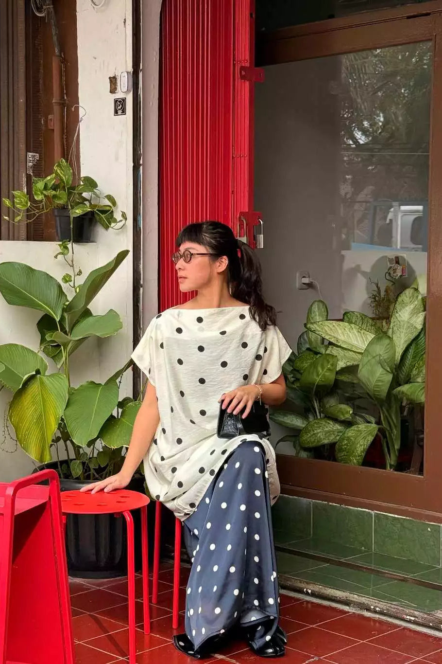 Samara Top Polka White - Monday To Friday