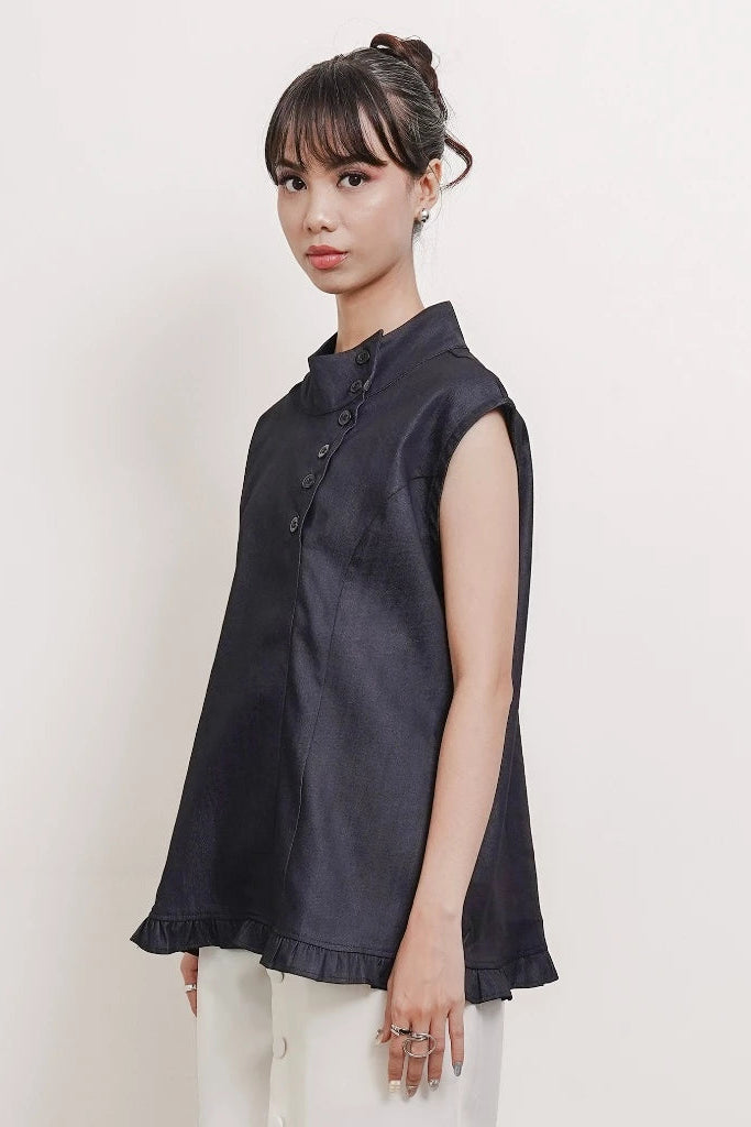 Caela Sleeveless Top Denim - Isoos Studios