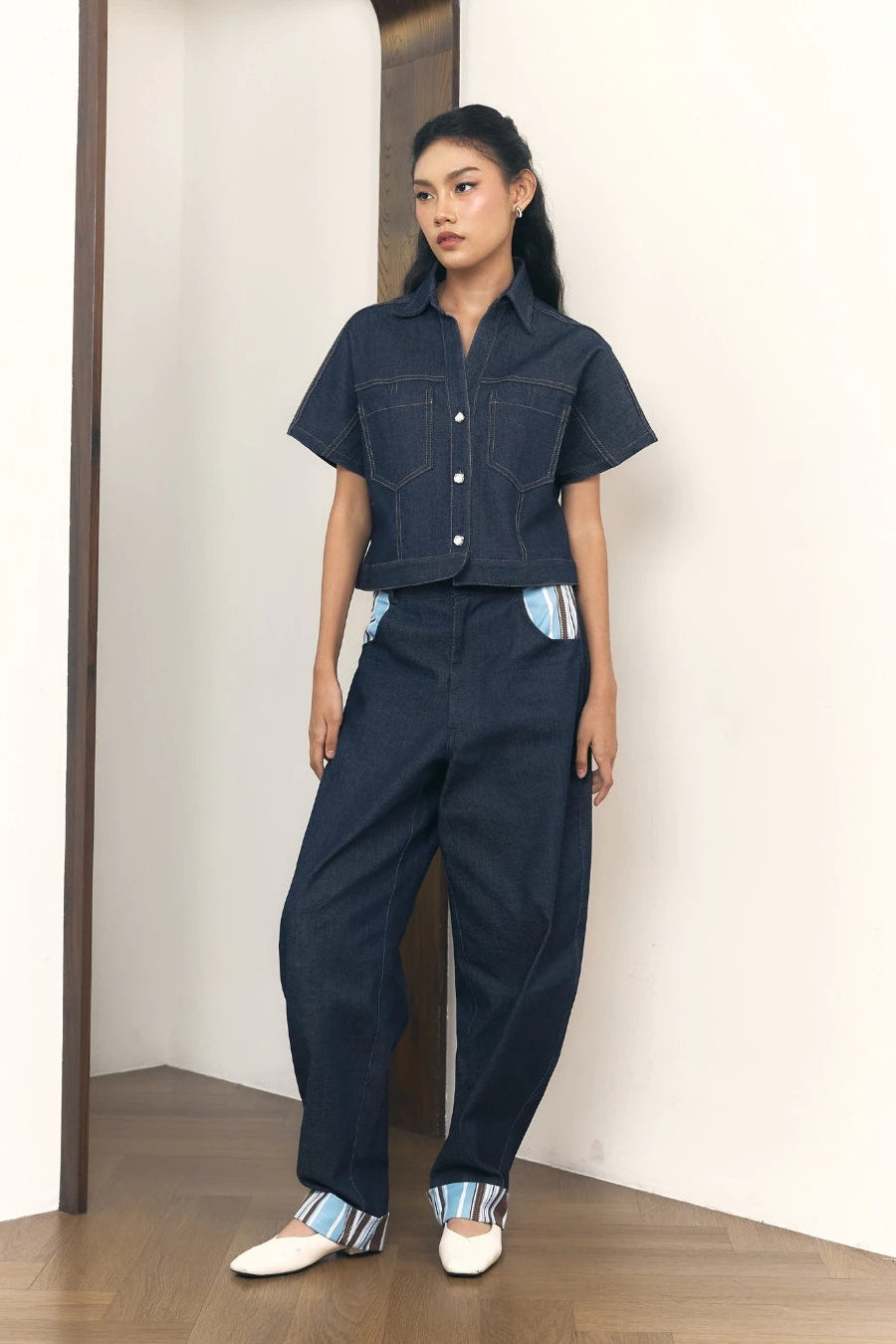 Coastline Barrel Denim Pants - LR Studio