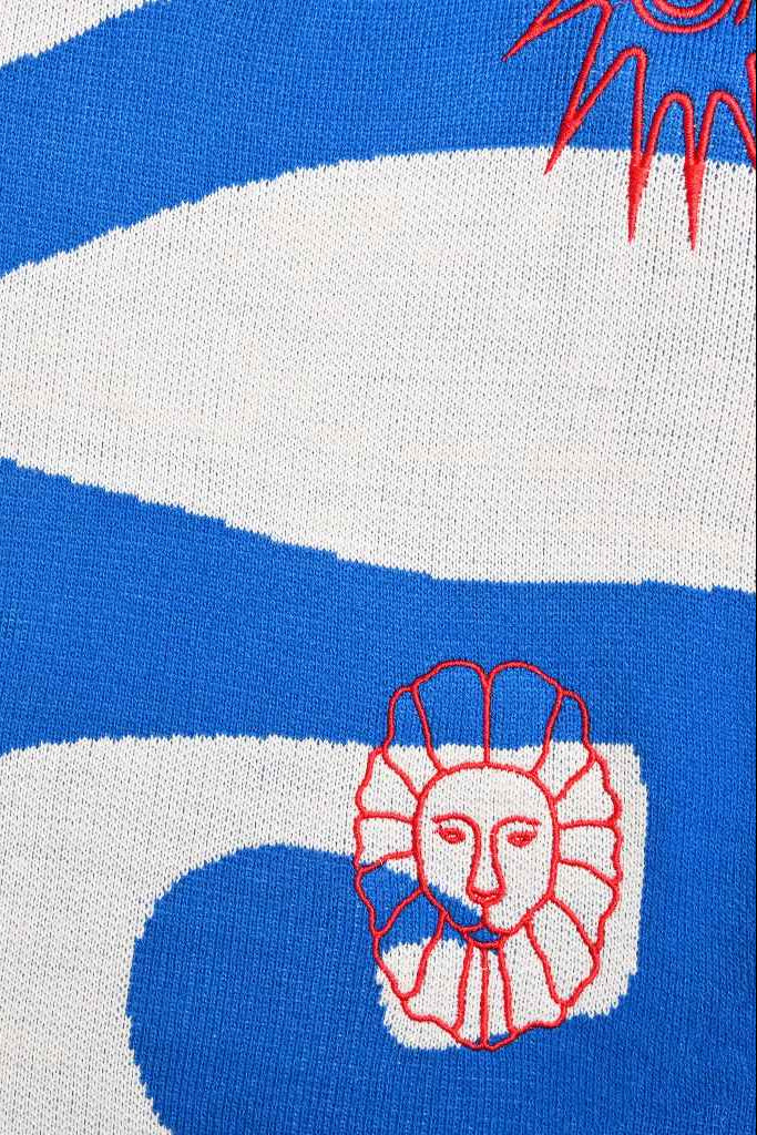 Lazlo Sweater Blue White - Bertjorak
