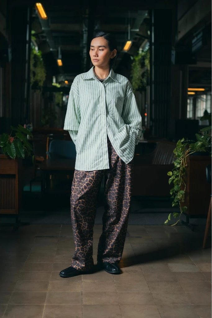 Gemz Shirt Stripe Green - Basico