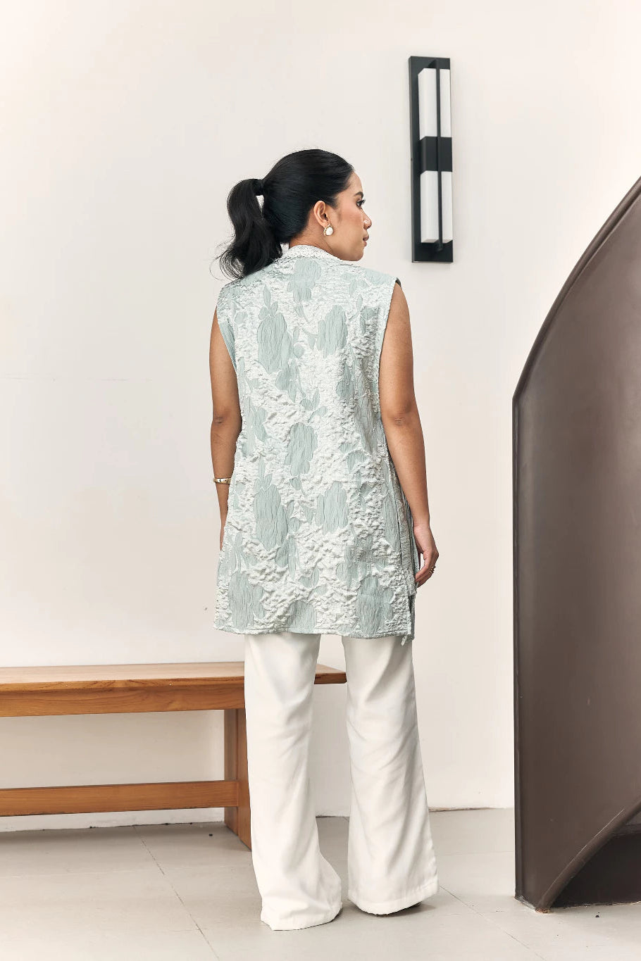 Azure Vest Jacquard Tosca - Mine