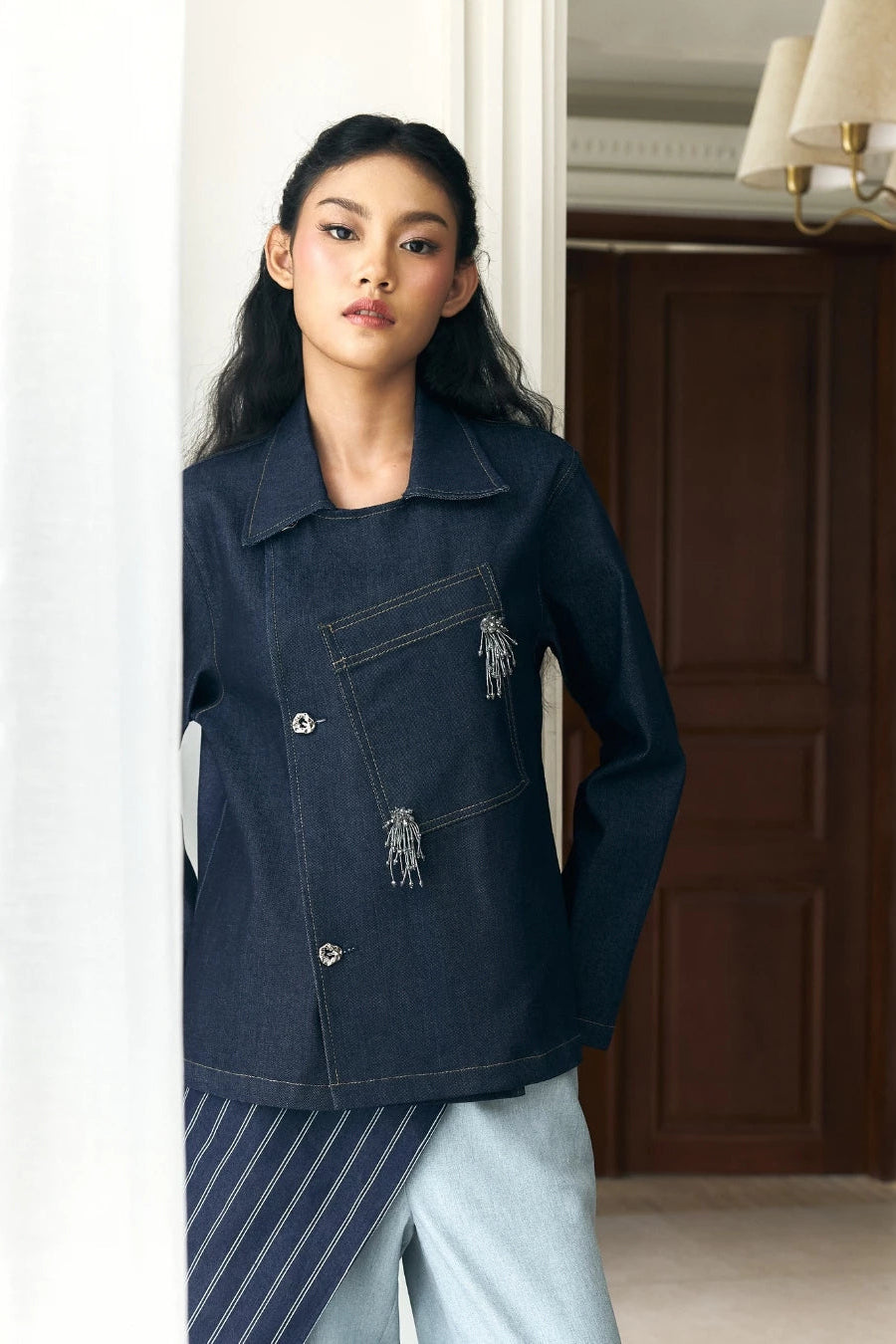 Posie Palma Jacket Denim - LR Studio