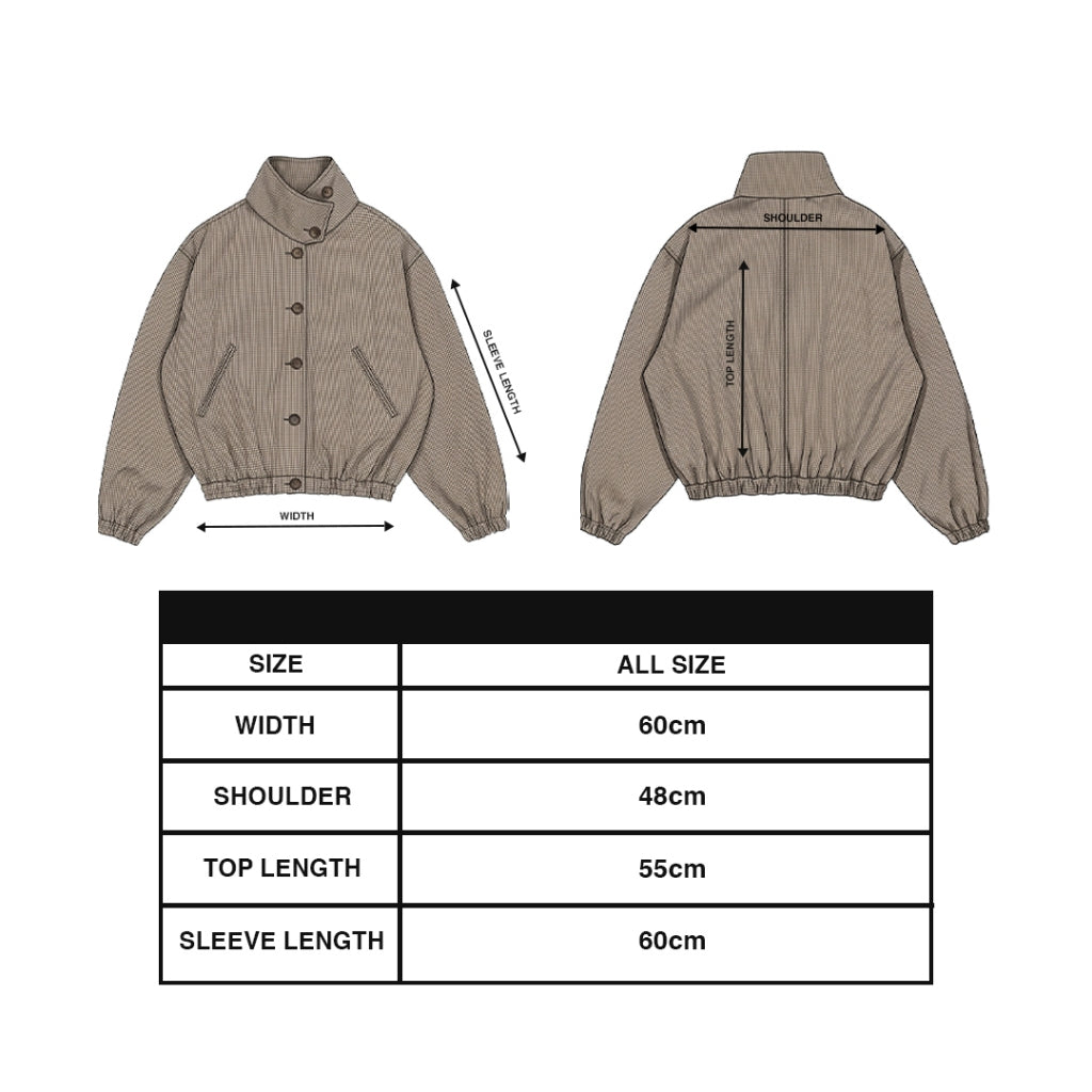Harley Jacket Kotak Kotak Brown - Basico