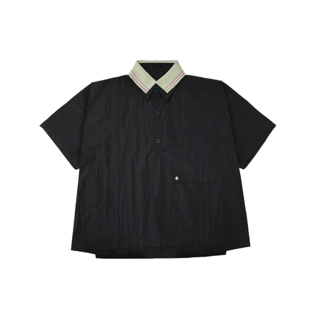 Cruze Double Collar Polo Shirt Black - Hunting Fields