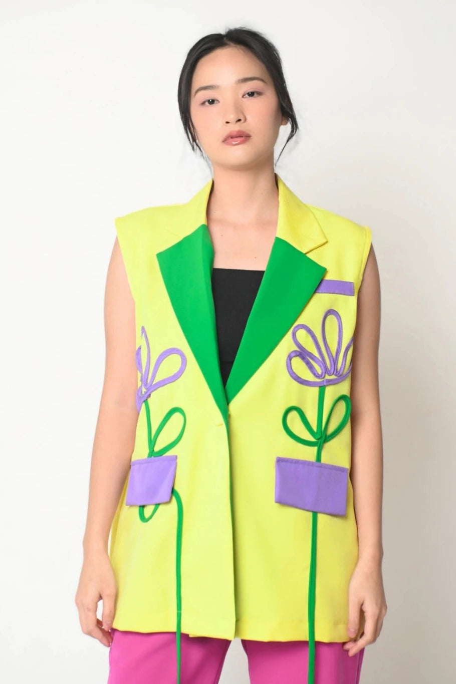 Lily Vest Yellow - Senora The Label
