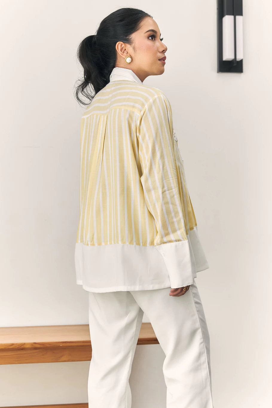 Duma Embroidery Shirt Yellow - Mine
