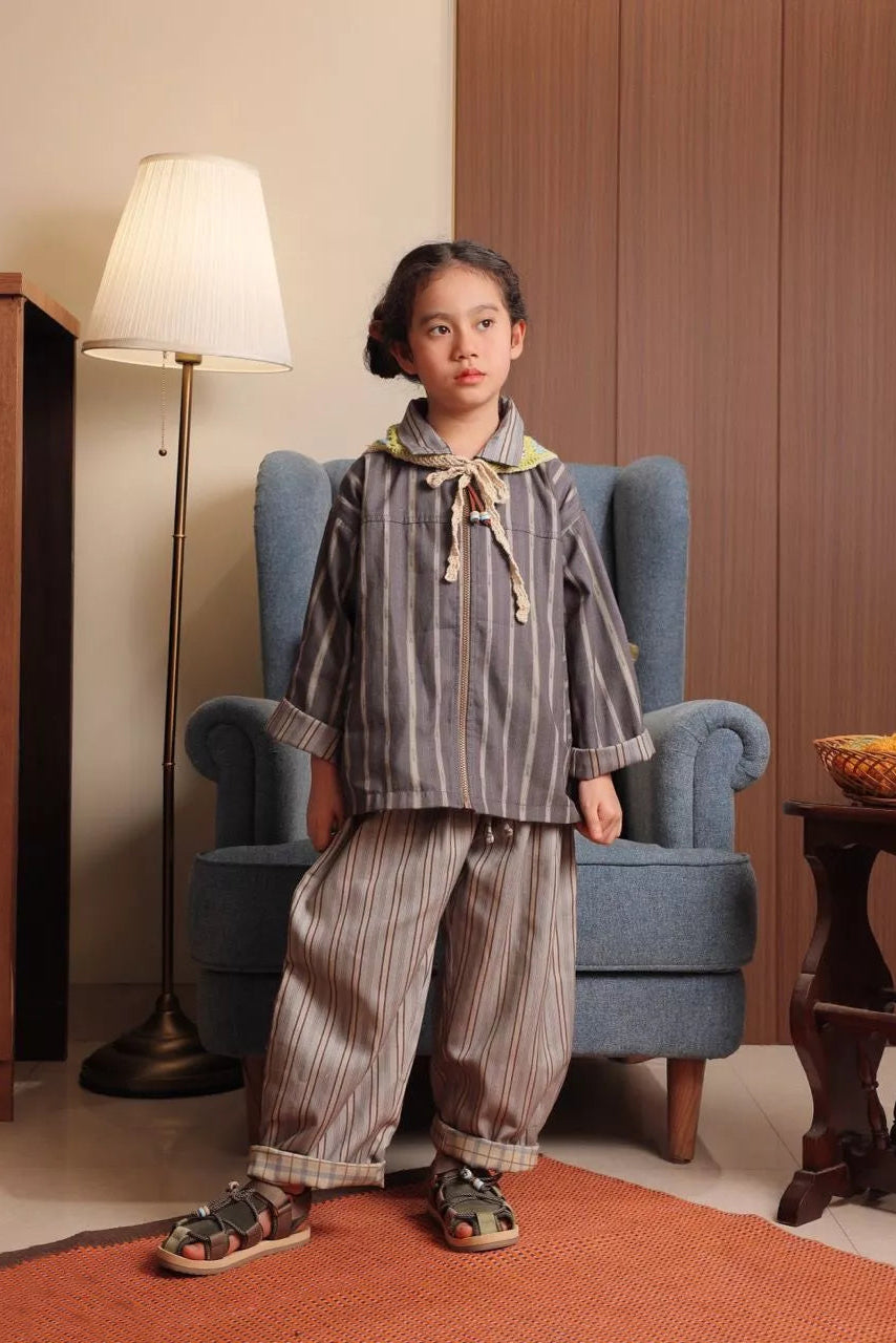 HGL Bambini - Sabine And Heem x Karrot - Smore Twill Big Pants Green - Karrot