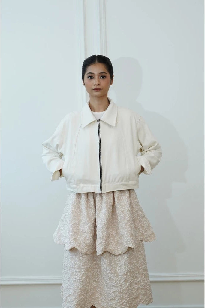 Calla Jacket In Broken White - Jinzu