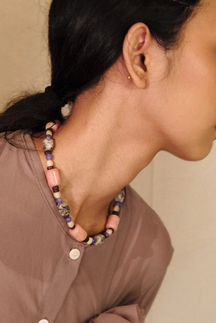 Aruna Necklace Pink - Hoogy
