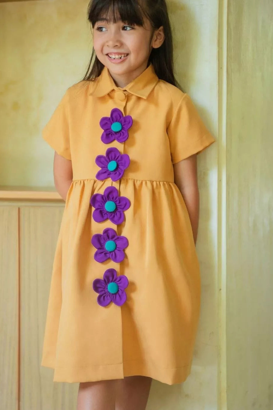 HGL Bambini - Blossom Dress Mustard - Amber Kids