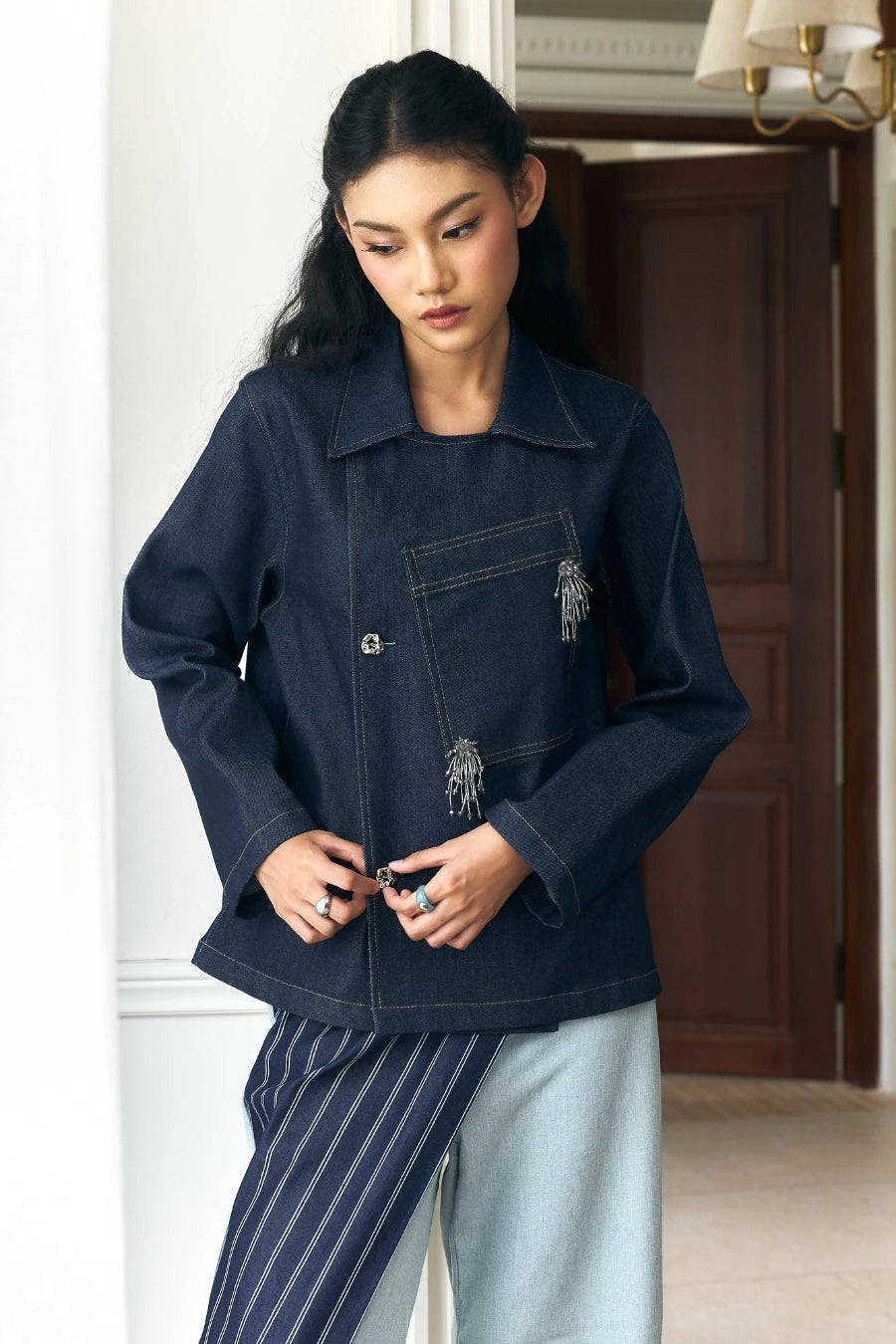 Posie Palma Jacket Denim - LR Studio