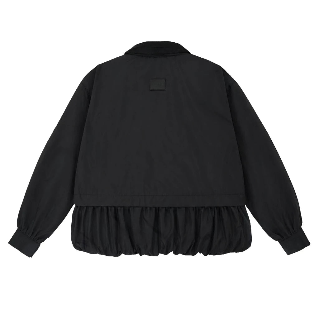 Rhodes Ruffled Hem Jacket Black - Hunting Fields