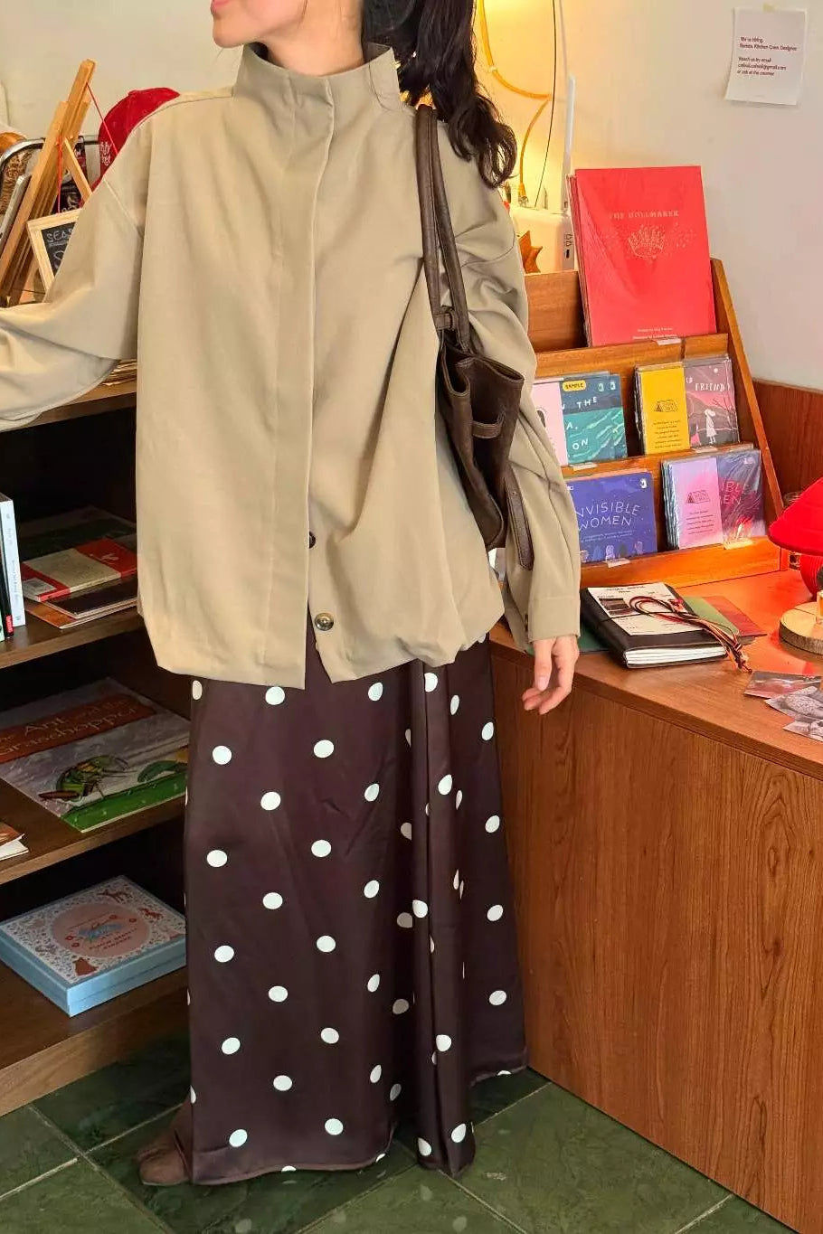 Polka Skirt Brown - Monday To Friday
