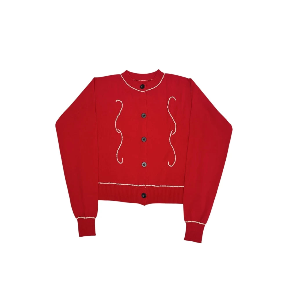 Amory Red Cardigan - Eotes