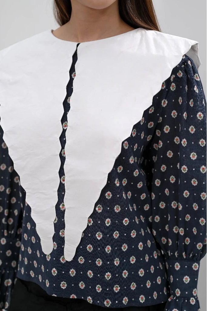 Fara Top Navy Blue - Alexalexa