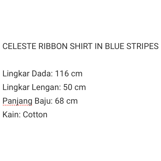 Celeste Ribbon Shirt In Blue Stripes Numana