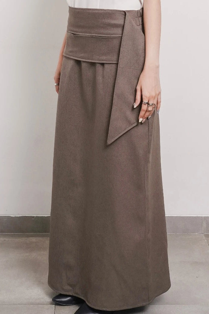 Renee Drpaed Wrap Skirt Latte - Isoos Studios