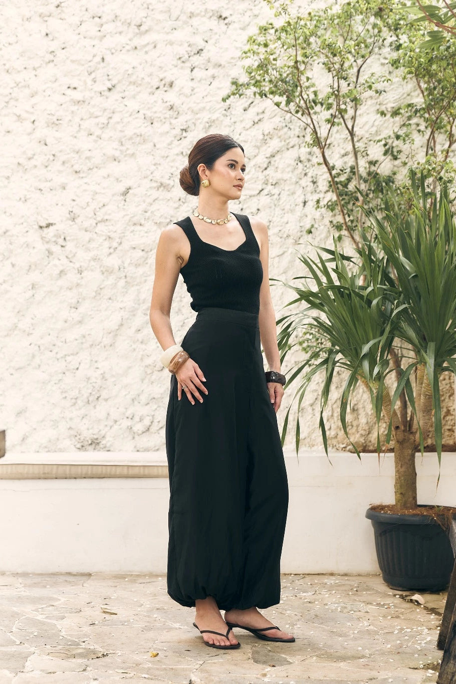 Suri Balloon Pants Hitam - Mine