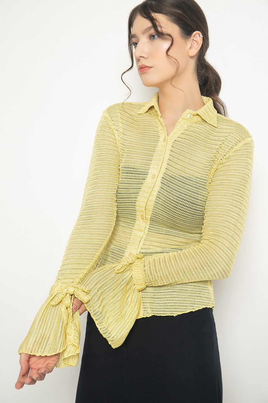 Jenny Shirt In Yellow - Alexalexa