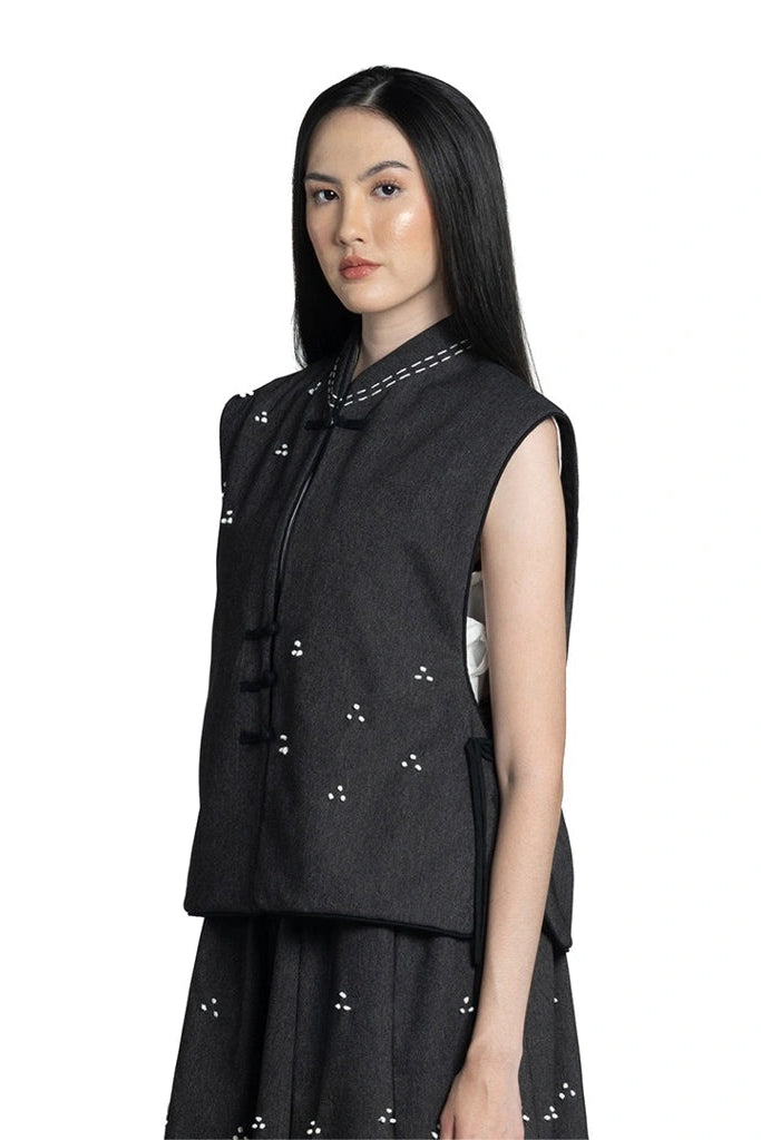 Rintik H-Line Vest Balck - Damakara