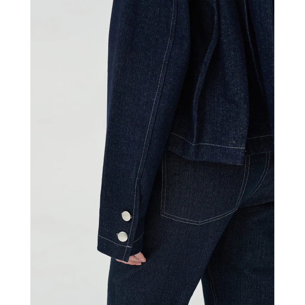 Damson Pleated Denim Jacket - Acheté de Nous
