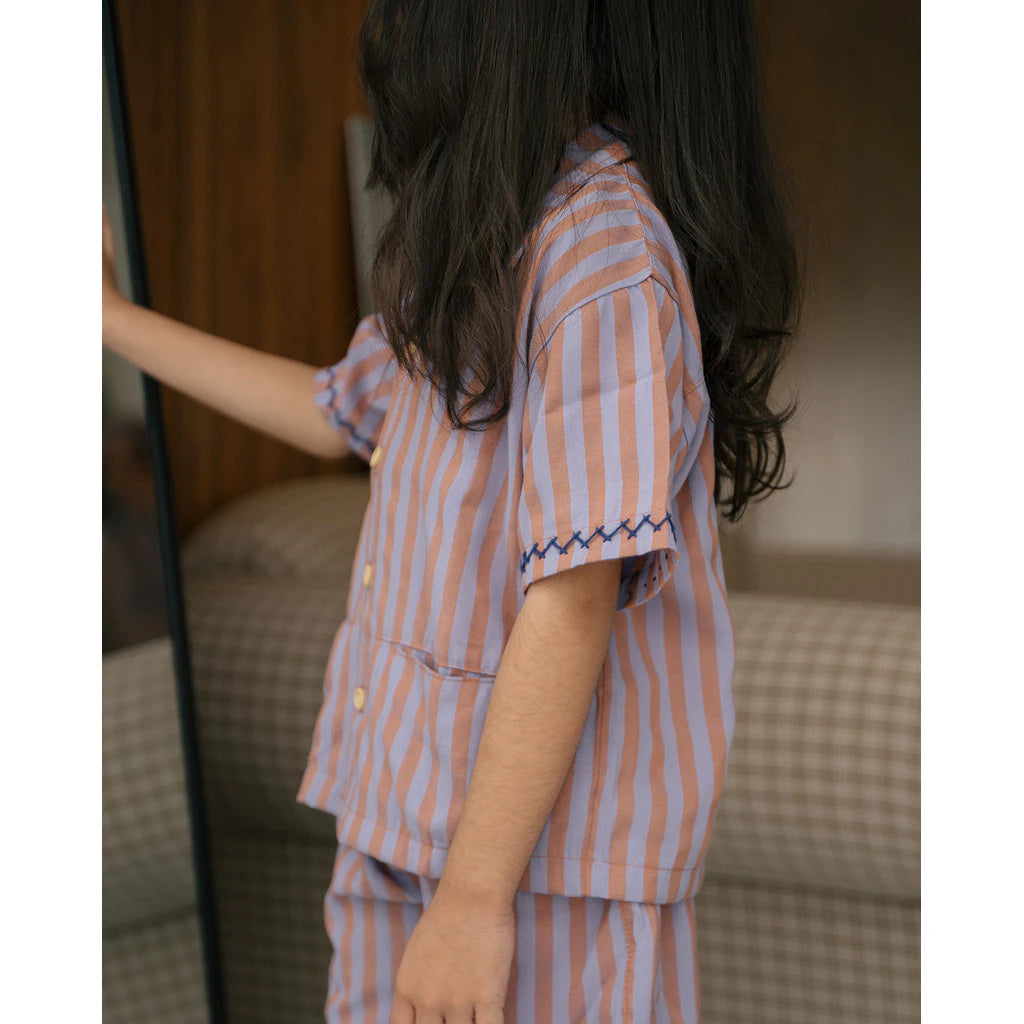 HGL Bambini - Bits Herringbone Set Purple Stripe - Sabine & Heem