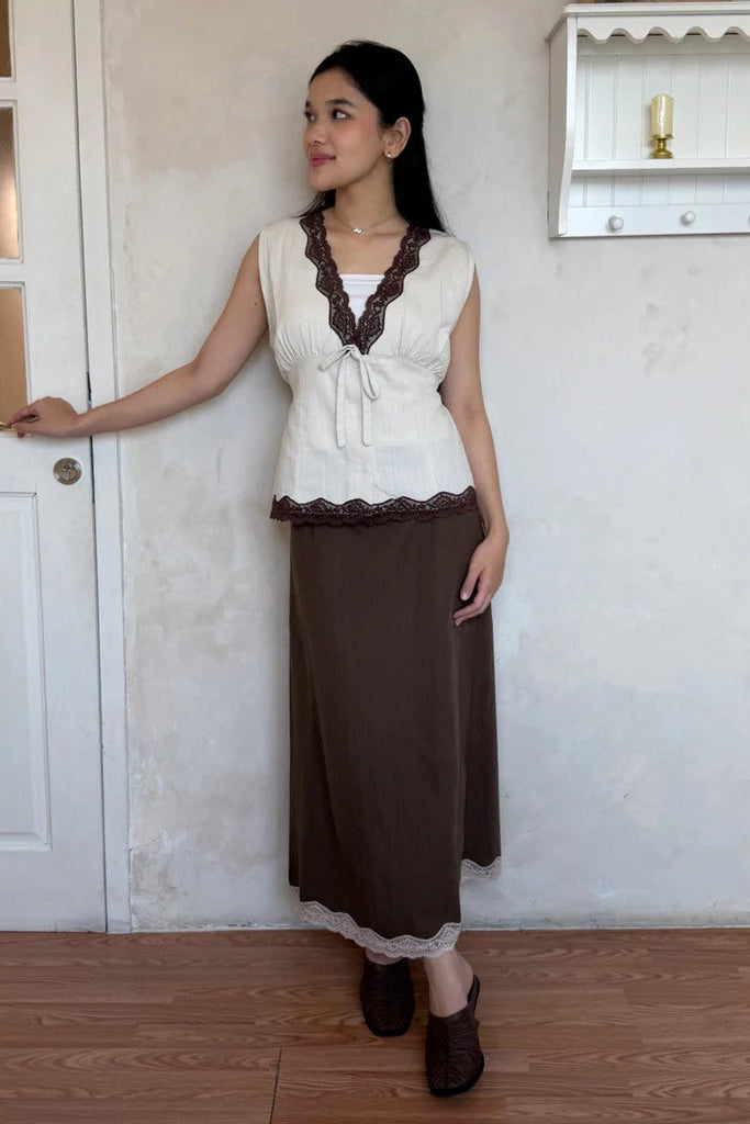Lacey Skirt Coffe - Bling It On