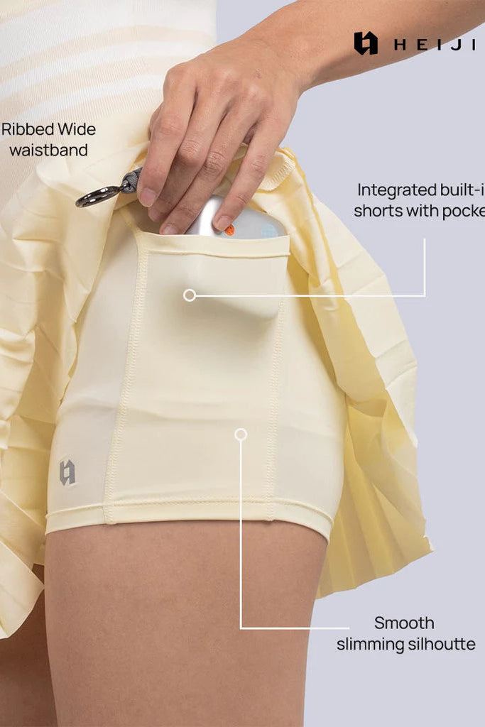 Softpace Pleated Skirt Yellow - Heiji Active